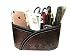 Natoo Leather TV Remote Control Holder Organizer / Controller TV Guide Mail / CD Organizer / Caddy for Desk Caddy Office Pens Pencils Makeup Brushes Vanity Nightstand Holder (Brown-M)