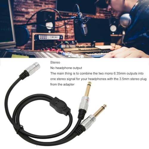 Cable divisor 3.5mm hembra a doble 6.35mm macho miniatura 5