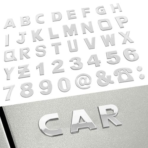 SWQS 40PCS Custom Car Decal, 3D Chrome Letters Emblem,...