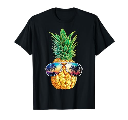 Ananas Sonnenbrille T Shirt Aloha Beaches Hawaiian Hawaii T-Shirt