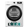 Hisense DHQE900UWDC Asciugatrice A Pompa Di Calore, 9 Kg, D, Bianco, Big Display, 15 programmi, Refresh