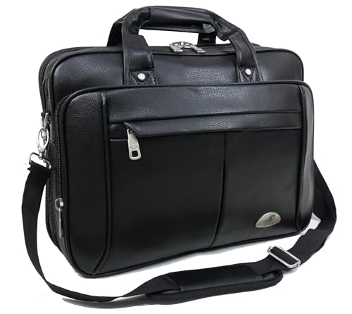 Pasta Bolsa Maleta Transversal Tiracolo Social Executiva Notebook Documentos Masculina (Preto)