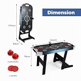 HOMASIS table air hockey pliable, moteur 12 V et LED photo 4