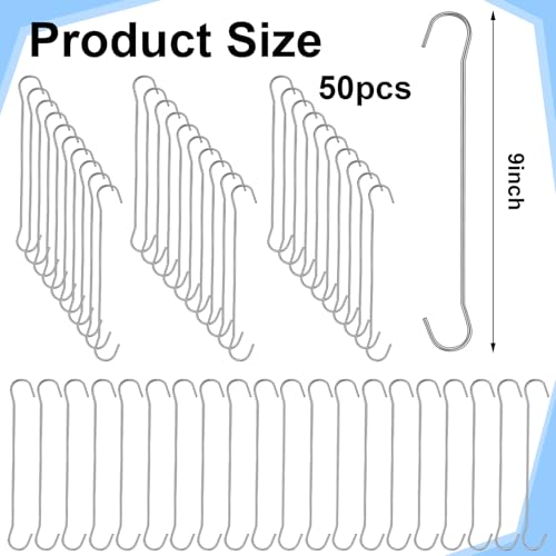 Zonon 50 Pcs 9 Inch C Ceiling Hook Double Ceiling Clip for Hanging Banners by Zonon - Used condition - Image 2