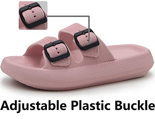 Weweya Pillow Slippers Cushioned Slides Sandals Pink Women Size 5.5 6 6.5 #TOP2