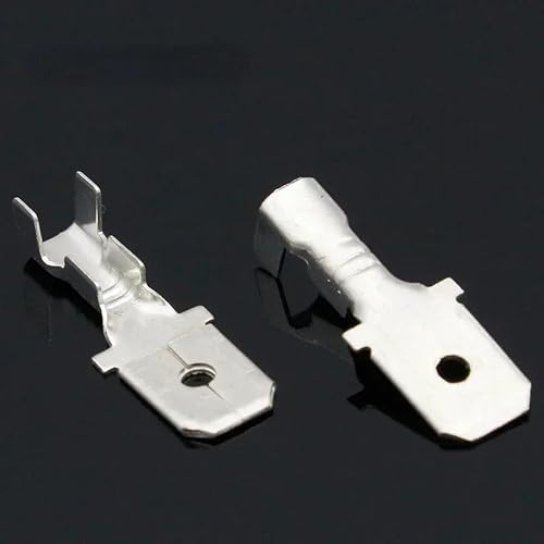 ZDVHOMCB 100PCS 6.3mm 6.3 Crimp Terminal Male Female Spade Connector Crimping terminals