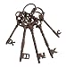 Esschert Design DB63 Set of Large Cast Iron Keys on Ring