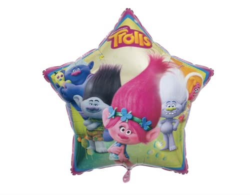 Unique Trolls Star-Shaped Foil Balloon - 34