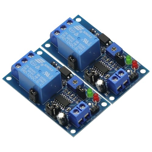 2PCS Delay DC 12V Relay Delay Turn On/Delay Turn Off Switch Module with Timer Board Module 12V Timer Switch