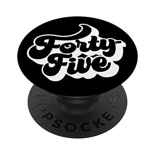 Cuarenta y cinco, 45 años de edad para hombres y mujeres 45 cumpleaños PopSockets PopGrip Intercambiable