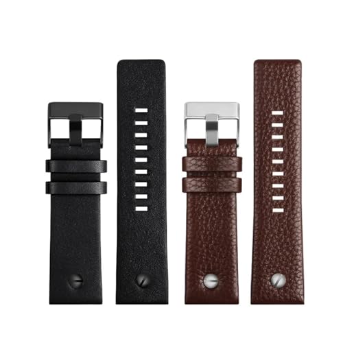 Bracelet en cuir de vachette compatible avec Diesel DZ4323 montre homme 24mm 26mm - 5