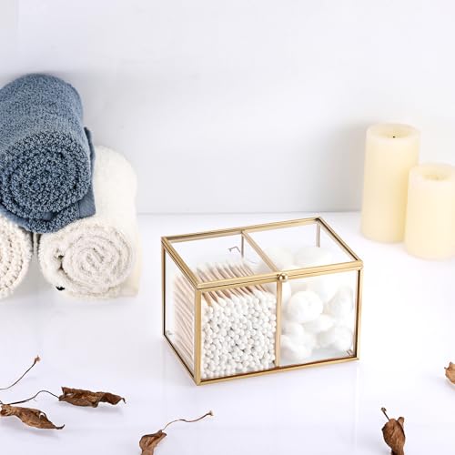 Tarros de almacenamiento de vidrio transparente SUMTree con tapa para baño 5