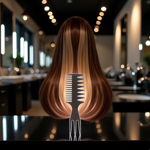 Peine styling 3 en 1 forma de hueso y cola de pez miniatura 5