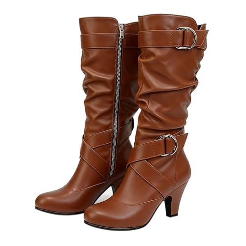 Bottes mi-mollet en cuir souple pour affirmer votre style