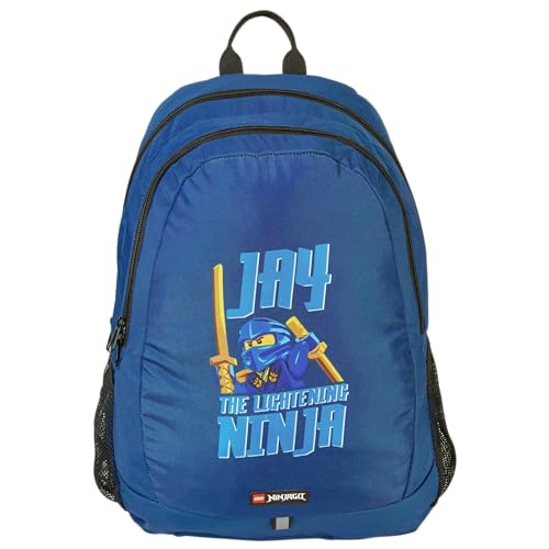SKANDO BAGS LEGO® - Jungen Schulranzen - NINJAGO® Jay - Viel Platz für Bücher und Hefte - Gepolsterte Schulterriemen - Mit Reflektoren für Sicherheit - Ideal für Schule und Alltag