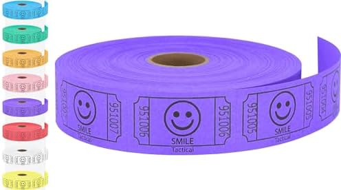 Amazon.com : Tacticai 500 Raffle Tickets, Smile, Purple (1 of 8 Colors ...