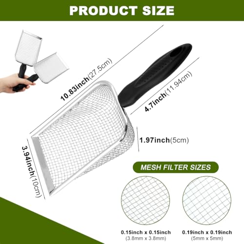 Set 2 piezas colador de suelo y pala para jardinería miniatura 2