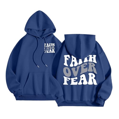 Jesus Faith Over Fear Sudaderas con capucha para mujer, lindas sudaderas de verano cristianas con capucha, religiosas, modernas, informales, gráficas, sudaderas de playa, Workou Essential God Jesus