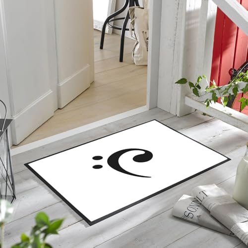 Paillasson Clef de FA pour entrée de musicien | Tapis original solfège 75x50cm - 6