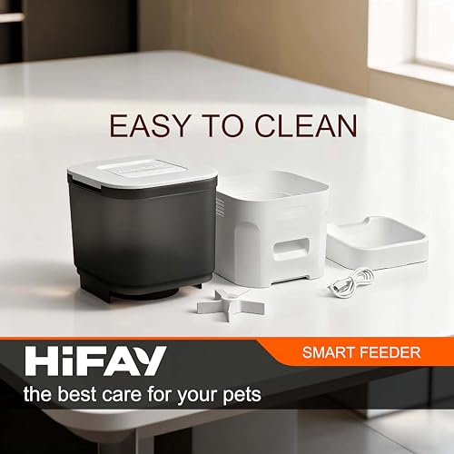 Distributeur nourriture sèche chat automatique et programmable HIFAY ATX4 4 L - 7