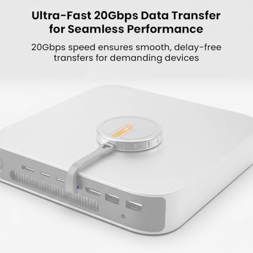 Image of USB4 240W Short U‑Shaped Type‑C to Type‑C FPC Cable, 40Gbps 8K /60Hz PD3.1 Fast Charging for iPhone 17 /16 /15 /15 Pro /15 Pro Max, iPad, MacBook, Laptop, External SSD & Camera Rigs (6cm)