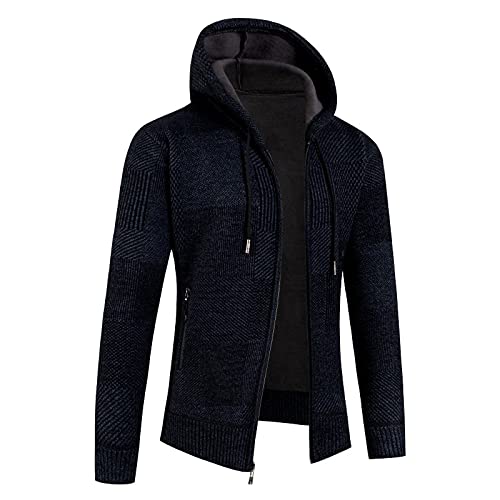 Cardigan pour homme chic en tricot bleu marine pour le week-end
