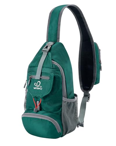 Image of WATERFLY Packable Small Crossbody Sling Backpack Shoulder Chest Bag Daypack for Hiking Traveling