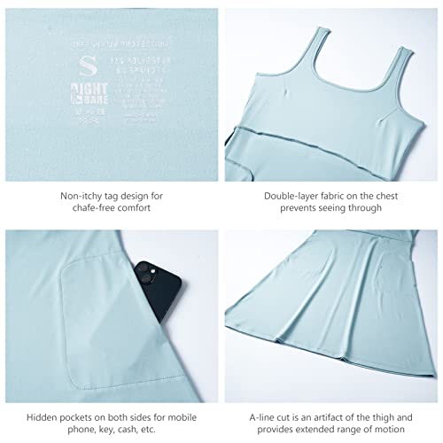 Image of Women's UPF 50+ Tank Dress A-Line with Pockets Breathable Quick Dry Sun Protection for Hiking Camping Beach Outdoor