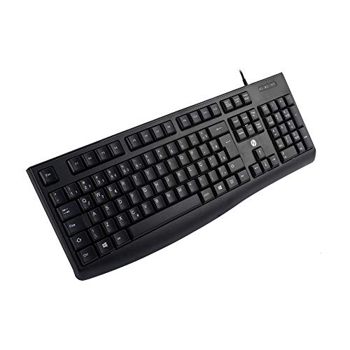Teclado HP USB K200 Preto - Layout ABNT2 com Ajuste de Altura e Plug & Play - 3CY44PA, Grande