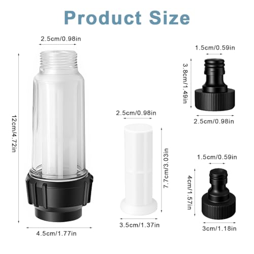 Image of STHIRA Water Inlet Filter Kit Pressure Washer Transparent Sediment Trap