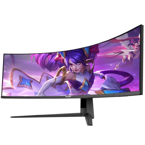 Image of Gawfolk 45 inch Ultra-Wide Curved Gaming 165Hz PC Monitor, DQHD Screen
