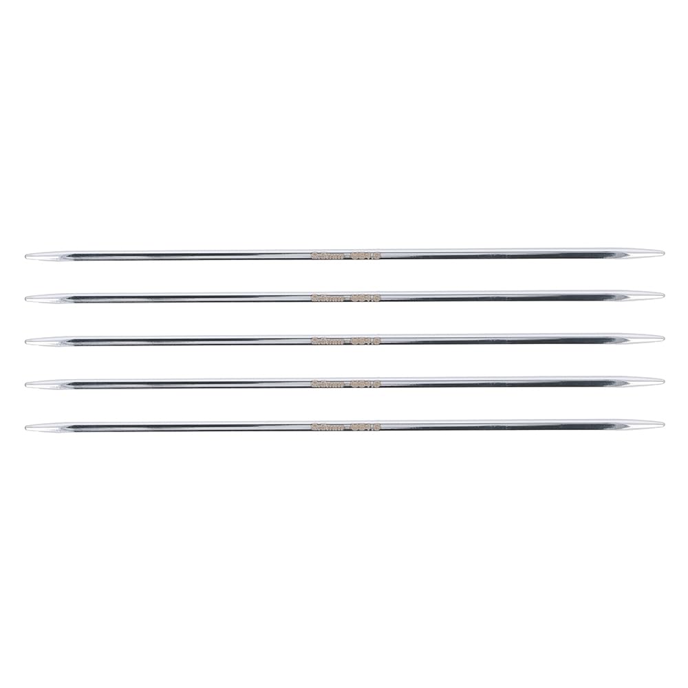 KnitPro Nova Cubics Double Pointed Needles 5" (12.5cm), Silver, 2.50mm