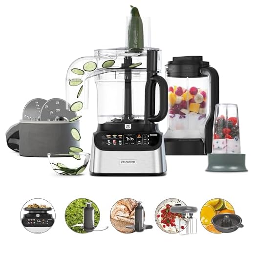 Kenwood MultiPro OneTouch FDM73.850SS, Robot da Cucina Multifunzione con 13 Accessori, Bilancia Integrata, Lavabile in Lavastoviglie, 1000W, Argento