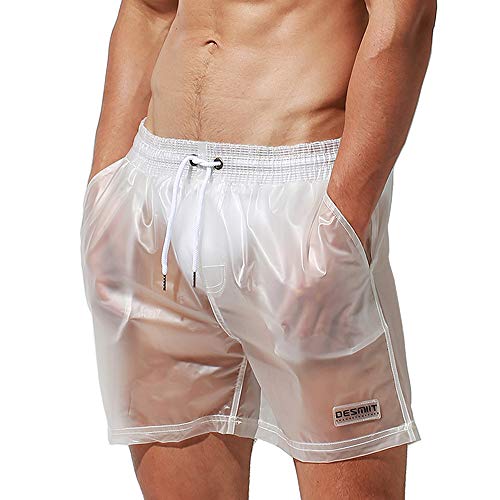 Mendove Mens Transparent Swim Trunks Waterproof Beach Surf Water Sport Shorts with Drawstring2
