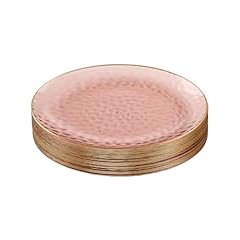 Hammered Rose With Gold Rim