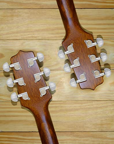 QWORK 6 pièces 3L3R Guitare Mécaniques Boutons, Cheville de Guitare, pour guitares électriques ou acoustiques, argent… - Les Beatles, Paul McCartney, John Lennon, RIngo Starr, George Harrison QWORK 6 pièces 3L3R Guitare Mécaniques Boutons, Cheville de Guitare, pour guitares électriques ou acoustiques, argent… – Image 4