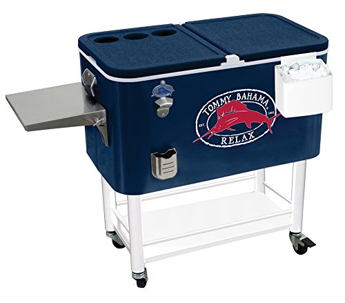 2018 Tommy Bahama - 100 Qt Stainless Steel Rolling Party Cooler - 130