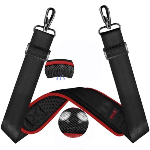 Image of ZINZ 60 inch Universal Bag Strap with Ultra-thick Fixed Breathable Pad Adjustable Heavy-duty Shoulder Strap for Laptop bag Crossbody Luggage Gym Bag Camera Bag and more -B01K02