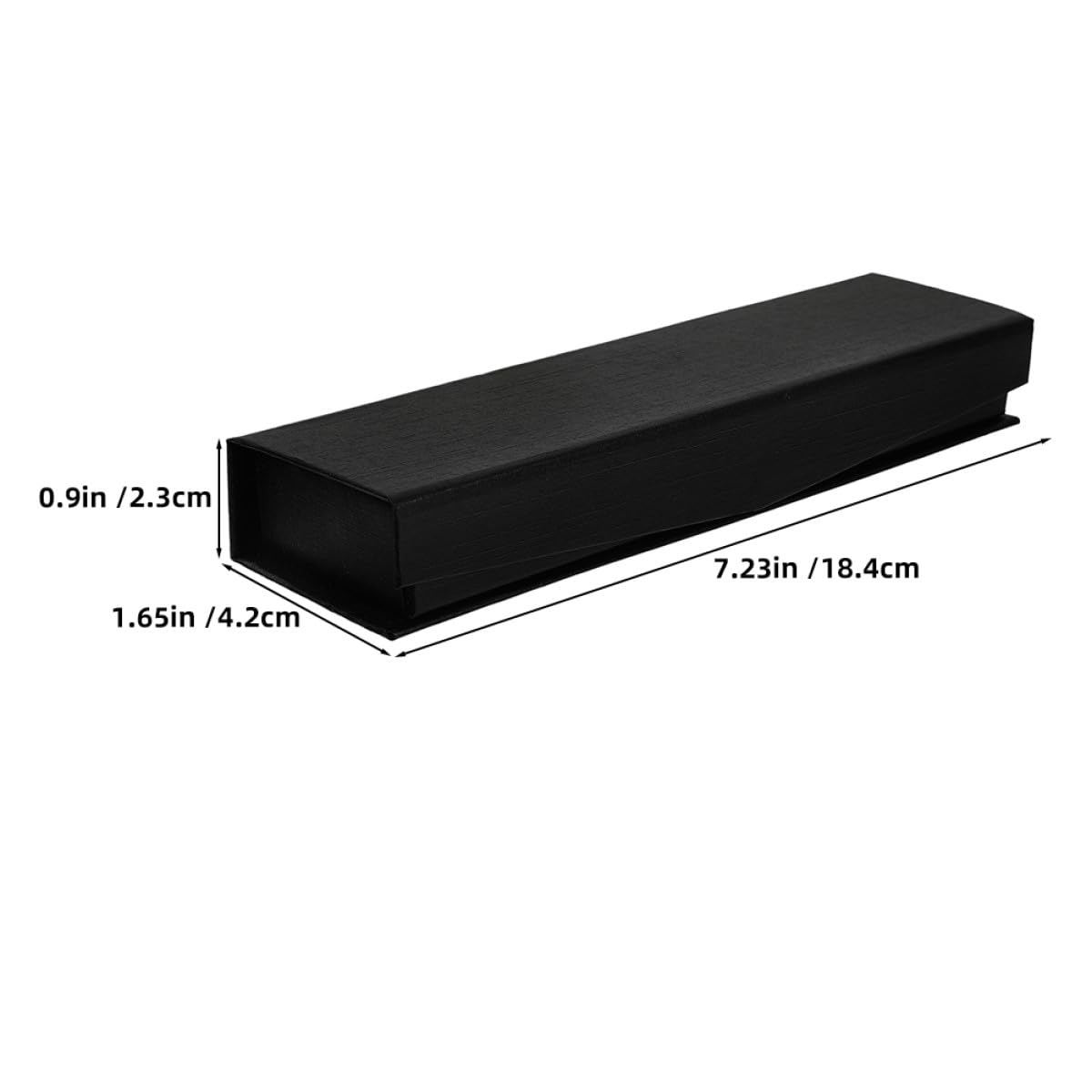 Caja para Bolígrafos Negra Tapa Abatible Estuche Pequeño para 10 Bolígrafos Resistente y Portátil para Oficina Obsequio Empresarial Almacenamiento Seguro y Elegante