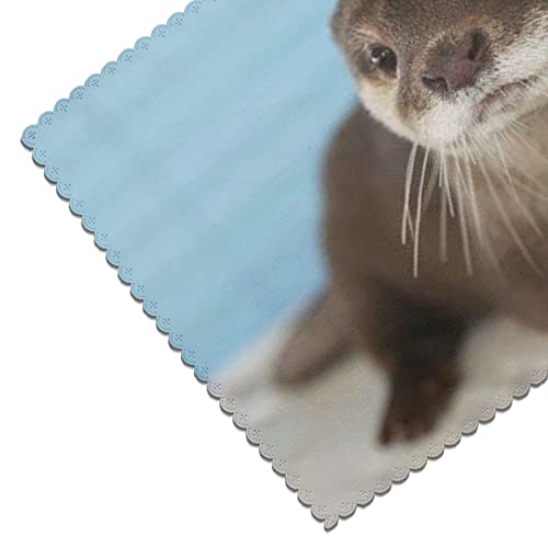 Cute Otter Placemats Set Of 6 For Kitchen Gifts Washable Heat Resistant Table Mat Anti-Slip Place Mats 18X12 Inch #TOP5
