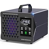 ONAMOR Digital Ozone Generator Odor Eliminator 180,000mg, High Capacity Ozone Machine Odor Removal Up to 8,000 Sq.Ft, Ozone Odor Eliminator, Ionizer Ozonator for Home, Car, Smoke, Pet Room (Grey)