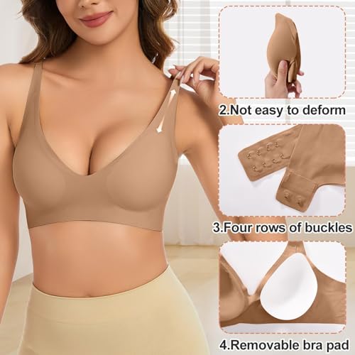 Soutien-gorge sans armature invisible effet seconde peau rose - 6