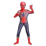 lkjhgf Kids Superhero Suits Halloween Cosplay Costumes 3D Style (Iron SPD, Medium)