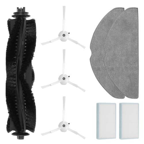 Image of HASTHIP 8Pcs Replenishment Kit, Replacement Parts for ILIFE V20 Robot Vacuum Cleaner, Replacement Accessories with 1 Main Roller Brush, 3 Side Brushes, 2 Mop Cloth, 2 Filters - Cleaning Tools