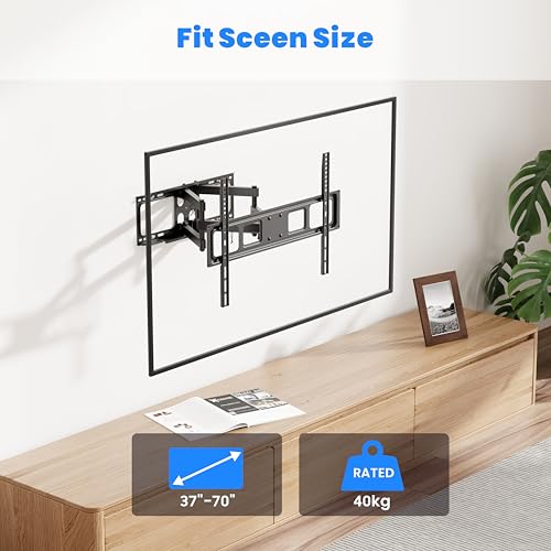 Support TV mural inclinable pour salon et chambre écran 32 à 70 pouces