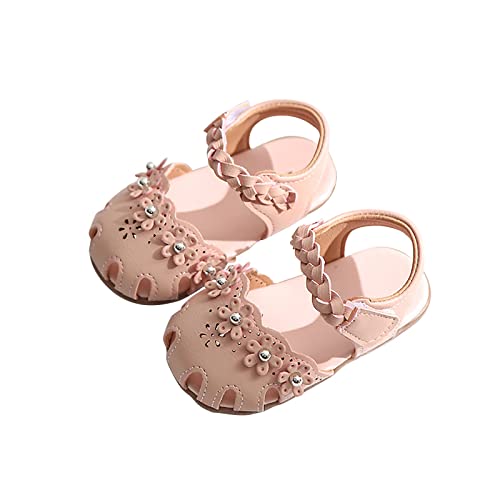 Girls Soft Closed Toe Princess Flat Toe Half Sandals With Bow Shoes Summer Sandals(Toddler/Little Kid) Size 5 Shoes