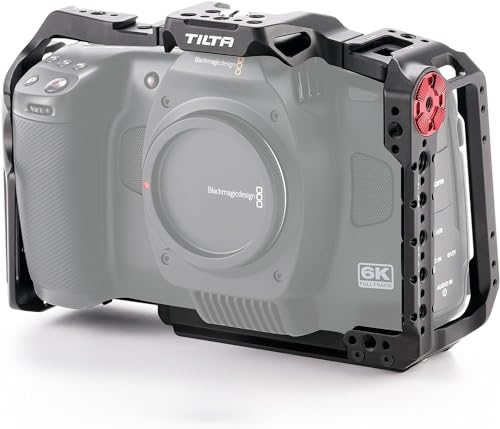 Cage de caméra complète pour BMCC 6K noire avec rail OTAN TA-T64-FCC-B