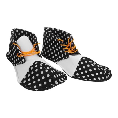 PACKOVE Zapatos de para Halloween Negros y Blancos con Lunares Accesorios de Disfraz Divertidos para Fiestas de y Baile Unisex para Cosplay