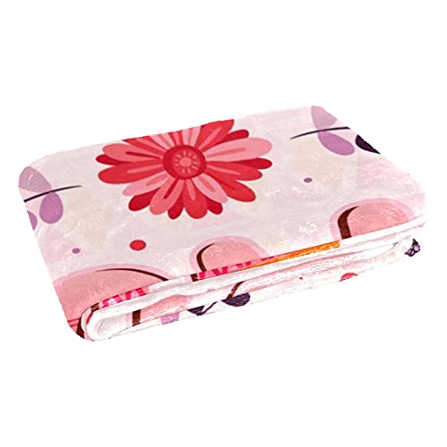 Couverture douce et chaude cœur rose 150x100 cm pour le lit et canapé - 3