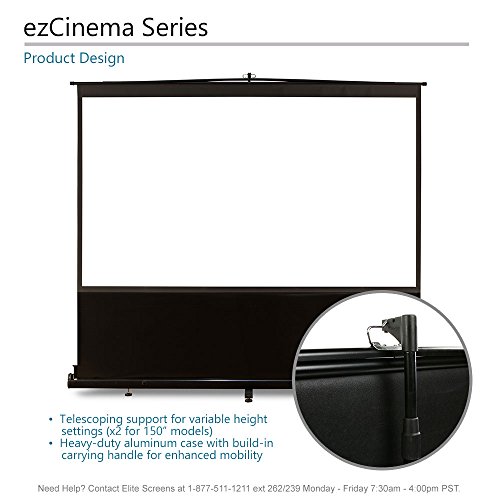 Image of Elite Screens ezCinema Series, 95-inch 16:10, Portable Floor Pull Up Projection Screen, Model: F95NWX